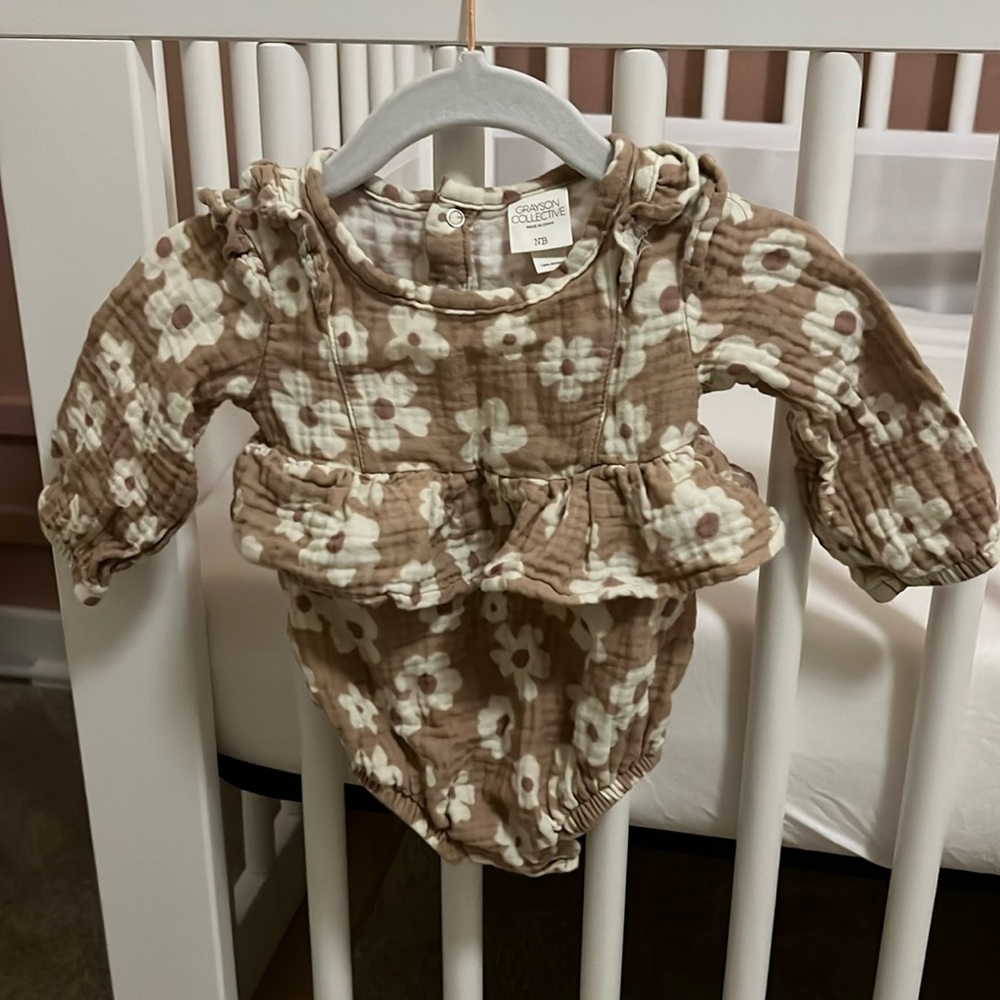 Grayson Collective flower print onesie